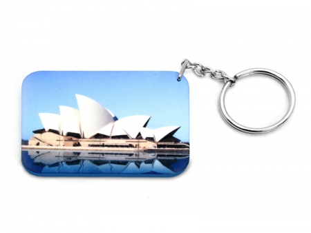 Sublimation Rectangular Plastic Keychain 48*68mm(Color Edge)