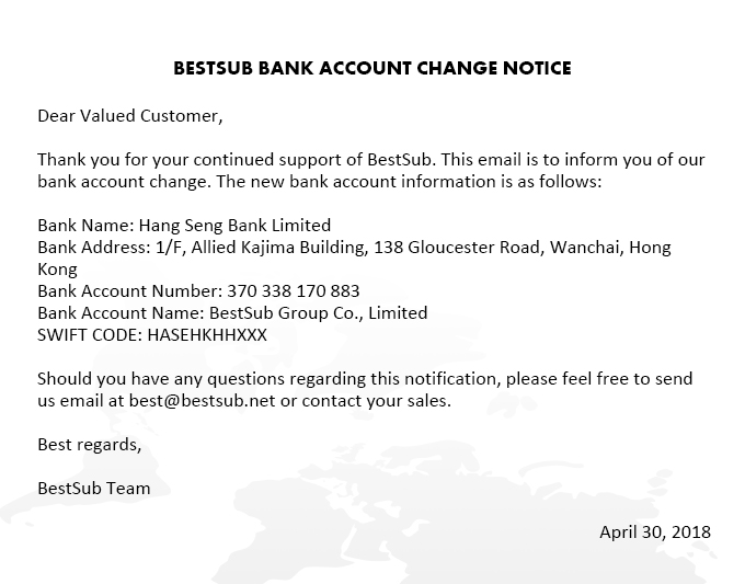 2018-5-12 BestSub Account Change Notification email