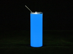 20oz/600ml Sublimation Luminous Stainless Steel Skinny Tumbler (White to Blue)