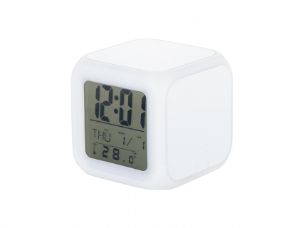 Sublimation Glowing Led 7 Color Change Digital Alarm Clock