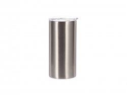 12oz/350ml Sublimation Skinny Stainless Steel Lowball Tumbler (Silver)