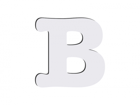 Letras HB Sublimación -B (10*10cm)