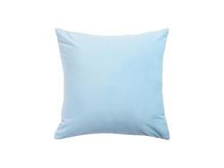 Fronha Almofada (Pelúcia, Azul Celeste com Branco)