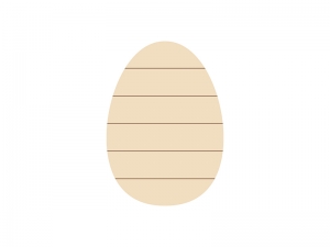 Sublimation Blanks Easter Egg Shaped Plywood Sign w/ Stripes (27*38*1.5cm)