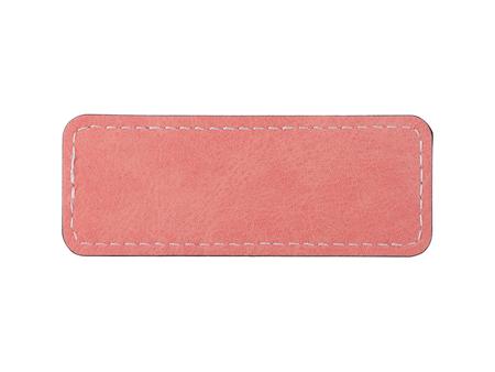 Sublimation PU Leather Badge Name Tag (Pink, Small Rectangle)