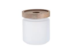 Bote Vidro com Tampa de Madeira 450ml