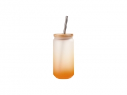 Sublimation Blanks 18oz/550ml Glass Mug Gradient Orange