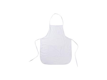 Avental Adulto Branco com Bolso Branco (75*60cm)