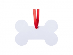 Sublimation Blank Metal Dog Bone Shape Ornament (6*9.8cm)