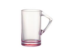 Jarra Cerveza Cristal Asa Triangular Invertible 13oz/400ml(Base Rosa)