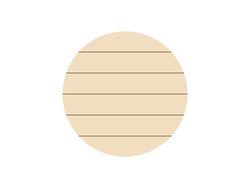 Sinal de Painel de Madeira Redondo com Listras (φ30,5*1,5cm)