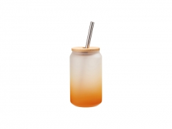 Sublimation Blanks 13oz/400ml Glass Mug Gradient Orange