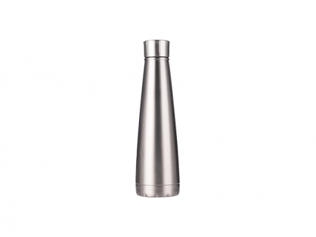 Botella Pirámide Acero Inoxidable 14oz/420ml (Plateado)