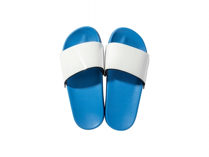 Adult Slippers w/ Sublimation PU Leather ( Blue Sole)