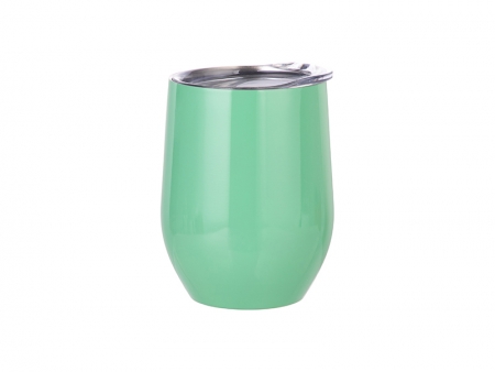 Sublimation 12oz Stainless Steel Stemless Wine Cup (Light Green)