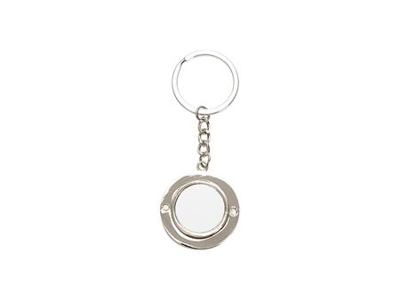 Sublimation Blank Metal Rotatable Keychain（Round）
