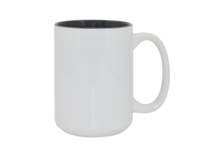 Sublimation 15oz Two-Tone Color Mugs - Black