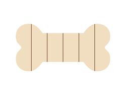 Sinal em Forma de Osso (25,4*12,7*1,5cm)