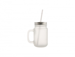 Sublimation 12oz/350ml Mason Jar w/ Straw(Frosted)