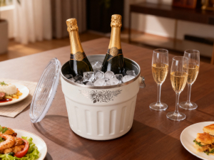 260oz/7.8L Ice Bucket for Engraving (White)