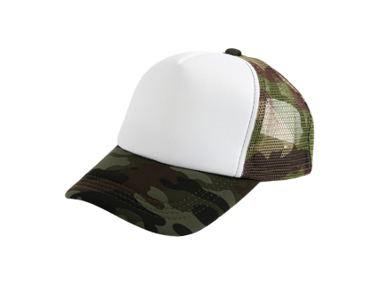 Sublimation Adult Trucker Cap(Camouflage Design w/ White Panel)
