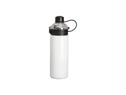 Botella de acero inoxidable de 24 oz / 720 ml con tapa pop negra (blanca)