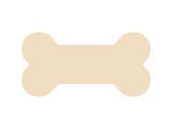 Sinal de Painel de Madeira em Forma de Osso com Listras (25,4*12,7*1,5cm)