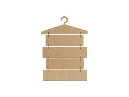 5 Piezas Madera Contrachapada Señales Colgantes (Colgante y &amp; Rectángulos)