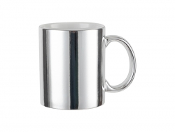11oz Sublimation Blanks Silver Plated Ceramic Mug