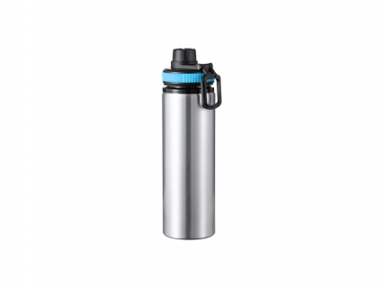 28oz/850ml Sublimation Blanks Alu Water Bottle with Color Cap (Silver)
