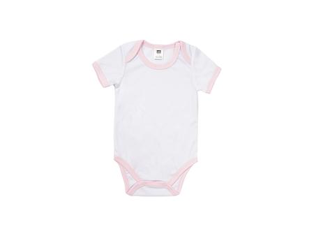 Baby Onesie Short Sleeve L(Pink Edge,6-12M)