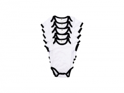 Sublimation Blank Baby Short Sleeve Onesie (Color Rim)