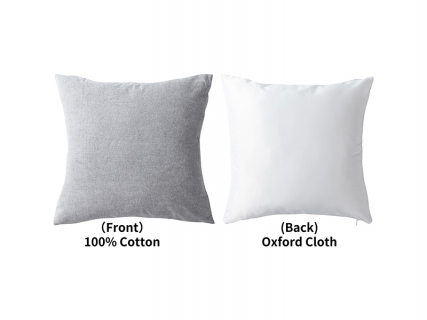 Two-Tone Sublimation Blanks Pillow Cover (Light Gray,40*40cm/15.7&quot; x 15.7&quot;)