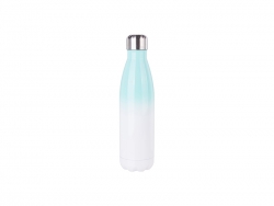 Sublimation 17oz/500ml Stainless Steel Cola Shaped Bottle (Gradient Color White&amp;Green)