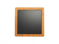 Tábua de Corte Bambu e Lousa (Quadrado, 24*24cm)