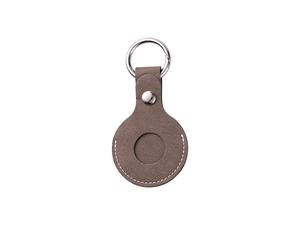 Sublimation PU AirTag Keychain Holder(Dark Gray)