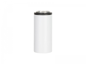 12oz/350ml Sublimation Stainless Steel Skinny Can Cooler(White)