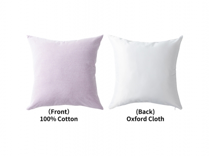 Two-Tone Sublimation Blanks Pillow Cover (Light Purple, 40*40cm/15.7&quot; x 15.7&quot;)