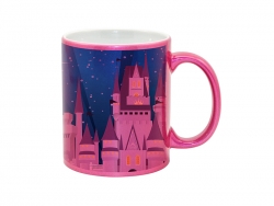 Caneca Brilhosa 11oz (Cor-de-Rosa)