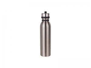 Sublimation 20oz/600ml Stainless Steel Flask w/ Portable Lid (Silver)