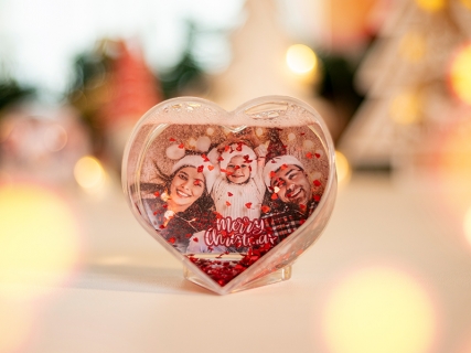 Sublimation Blanks Christmas Heart Snow Ball