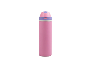 25oz/750ml Powder Coated Stainless Steel Bottle w/ Pop Lid (Pink)