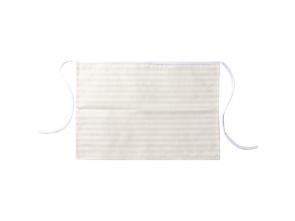 Sublimation Blanks Adult Linen Waist Apron(41*60cm, Beige and Light Yellow Stripe)