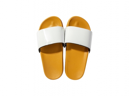 Adult Slippers w/ Sublimation PU Leather (Yellow Sole)