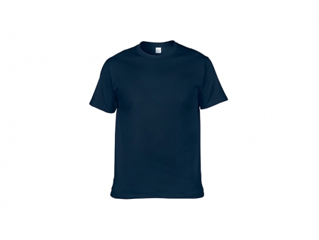 Sublimation Cotton T-Shirt-Dark blue