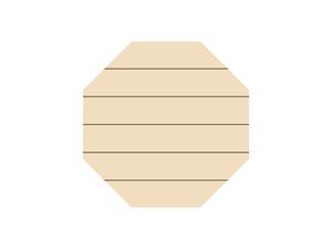 Sublimation Blanks Hexagon Plywood Sign w/ Stripes (25.4*25.4*1.5cm)