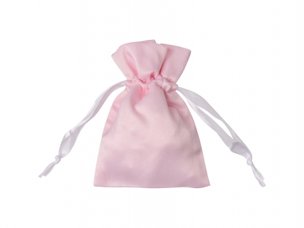 Sublimation Pink Satin Drawstring Bag(9*14cm)