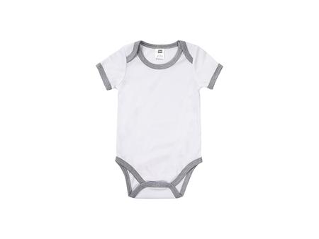 Baby Onesie Short Sleeve L(Gray Edge,6-12M)