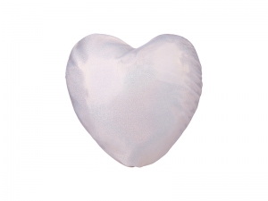 Sublimation Glitter Heart Shape Pillow Cushion(40*40cm,Champagne)