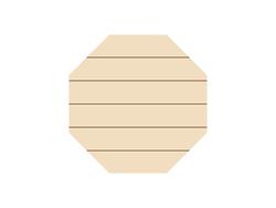 Tablero de madera de hormigón con rayas (25.4*25.4*1.5cm)